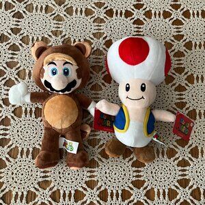 NTW Toy Factory Super Mario Plush Mario in Tahooki Suit and Toad